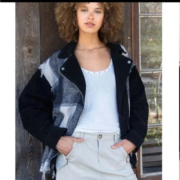POL Jackets & Blazers - Boutique POL Corded and Plaid Jacket - Size Large